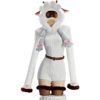 Anime Wooloo Cosplay Costume Women Cute Hooded Bodysuit Socks Belt Suit Cartoon Plush Pajamas Kawaii Jumpsuit Christmas Clothes