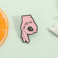 Gotcha Hand OK Gesture Enamel Pin Funny Punk Alloy Brooch Lapel Backpack Badge Fashion Jewelry Accessories Gift for Friends