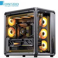 Jonsbo X400 Deep Space Gray ATX Sea View Room Gaming Computer Case Support 360 Water-cooled 5V ARGB Lighting Effect MATX Chassis