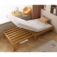 Solid Wood Foldable 1.2 Meter Single 90cm Stretch Bed Small Household Unit With Retractable Bed And Sliding Bed Space Saving