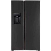 Black Color Side by Side Double Door Refrigerator with Ice Maker and Water Dispenser 552L