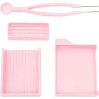 4 Pcs Fuse Bead Tools Kit DIY Fuse Bead Pickup Tray Kit with Needle Tweezer and Aligner Tray for Art Craft Beading Enthusiast