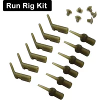 12pcs Run Rig Kit Carp Fishing Accessories Rubber For Carp Leader Line Helicopter Chod Hair Ronnie Rigs End Tackle Equipment