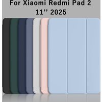 Tri-fold Flip Case For Xiaomi Redmi Pad 2 2025 11'' Magnetic Stand PU Leather Protective Cover Auto Sleep/Wake up