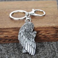 Nostalgia Creative Owl Keychain Animal Bird Metal Key Ring For Car Bag Souvenir Gift