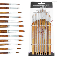 12pcs Round Paint Brushes Watercolor Brush Round Tip Artist Painting Brushes Professional Nylon Detail Paint Brush for Painting