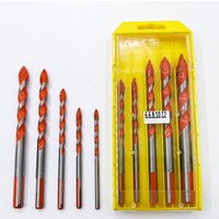 5Pcs Tungsten Carbide Drill Bit Set 4-10mm, Triangle Shank Impact Masonry & Glass Tile Drill Bits for Concrete Brick Stone