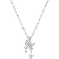 Orstarry 925 Sterling Silver Shining Moon And Stars Necklace Pendant Women Birthday Wedding Anniversary Gifts Original Jewelry
