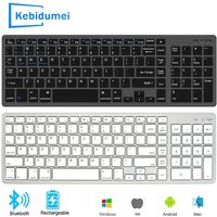 New Bluetooth 5.0 Wireless Keyboard 2.4G English 102 Keycaps For MacBook iPad Tablet USB C Rechargeable Keyboard PC Accessories