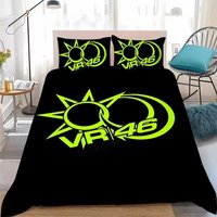 3D teen-agers Moto R-Rossi 46 Bedding Sets Motorcycle for Kids Boys Duvet Cover with Pillowcase Home Textile Bedclothes Set