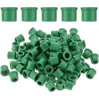 100PCS Green 1/4" Quick Coupler Charging Gaskets HVAC Hose Seal Gasket Rubber Manifold Sealing O-Ring Repair Kit for R410A/R134A