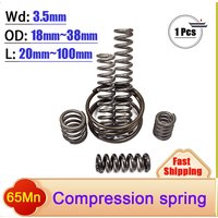 1Pcs Wire Diameter 3.5mm Strong Spring Steel 65Mn Compression Spring OD:18mm-38mm Extension Length 20mm~100mm Customizable