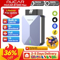 Lifetime Free Update MUCAR BT200 Max OBD2 Diagnostic Tool Bulit-in CAN FD Car Scanner All system 15 reset Bi-directional Control