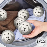 3/6Pcs Felt Ball Static Removal Washing Machine Anti-winding Laundry Ball High quality wool Drying Ball Sticky Ball