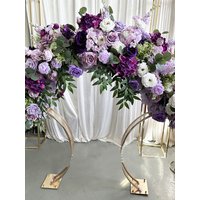 Purple Wedding Banquet Stage Backdrop Arch Flower Floral Row Table Centerpiece Ball strips Arrangement Home Party Decor Event