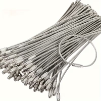 20/40/70/100pcs coated wire keychains Cable Keychain Durable Adjustable Rust Resistant for organizing keys tag DIY projects Gift