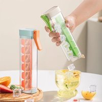 Ice Cube Mold One Hand Press Type Ice Storage Box Ice Cube Tray DIY Ice Cube Maker Mold Household Ice Making Box Barware Tool