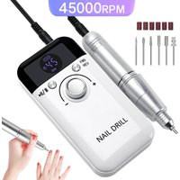 45000RPM Nail Drill Machine With Low Noise Portable Nail Drill Machine Rechargeable Nail Sander File For Manicure Salon Tool