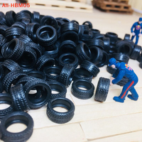 (HB05)20PCS High Quality 1/64 Tire Skin Car Model Scene Accessories Tire Wheels Car Model Scene