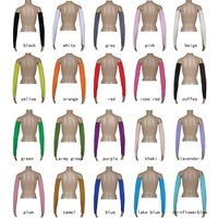 20 Colors Muslim Women Long Sleeve Shawl Arm Cover Bolero/Shrug/Wrap Sun Protection Sleeve Stretch Cover Sleeve Solid Colors
