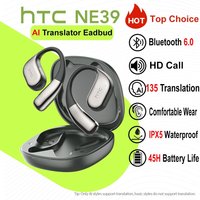HTC NE39 AI Translate Earphone Wireless Bluetooth Earphones Long Battry Life TWS Sport Open Ear Headphones With Mic HD Call