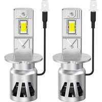2x H3 LED Scheinwerfer Birne Canbus Fan Fernlicht 6000K Weiß Auto Lkw LED Nebel Licht Fahren Lampe DRL 12V Tagfahrlicht