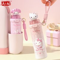 X&W Sanrio Insulated Cup Hello Kitty My Melody Stainless Steel Children's Thermos bottle Straw Cup Cold Hot Sports Travel Cup
