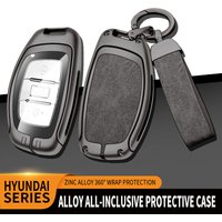 Zinc Alloy Car Key Case Cover Shell Fob For Hyundai Tucson Santa Fe Rena Sonata Elantra Creta Ix35 Ix45 I10 I30 I40 Car Keychain