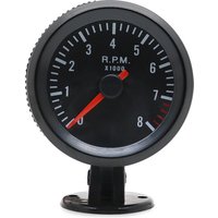 2" 52mm Car Meter Tachometer RPM Gauge 0-8000RPM Analog Black Case With White LED For 1-8 Cylinders Car