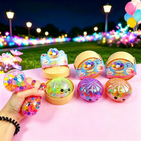 Blind Box Dumpling Squishy Squeeze Shimmer Crystal Colorful Simulation Steamed Bun Stress Relief Ball Christmas gift for friend