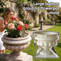 DIY Concrete Molds for Planter Set, Garden Flower Pot Form, Reusable Plastic Cement Mold for Courtyard Decor