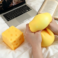 【Premium Gift】 Cheese Squishy Toy Giant Cube , Oversized Simulated Cheese Fidget Toy, Slow Rebound Shapable Stress Relief Ball