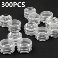Bouteilles cosmétiques transparentes 5g, 50/100/300 pièces, conteneurs, Pot d'échantillon, Pot de crème transparente pour les Arts des ongles, petite boîte transparente pour baume