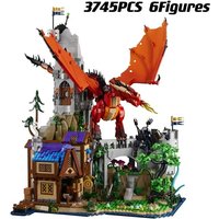 3745pcs new product The Legend of the Red Dragon and Dungeons 21348 large and difficult assembling building blocks boy toy gift