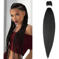 Synthetic 26Inch EZ Pre Braided Hair Low Temperature Fiber Professional Crochet Hair Extensions Soft for Women Braid Hairstyle