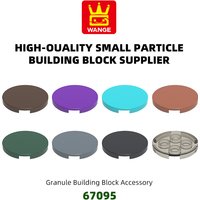 WANGE 113Pcs/Lot 67095 3X3 Holeless Center Circle Bulk Small Building Blocks Assembly Compatible DIY Children's Toy Gift Box