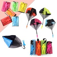 2/3/5PCS Hand Throw Parachute Toys Set Kids Outdoor Sports Games Flying Paratrooper Drop Toy Random Color Chasing Game Props ZYF