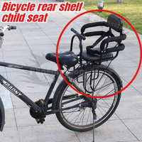 Bicycle Children's Safe Seat Rail with Armrest and Pedal Comfort Thickened Cushion Bicycle Rear Child Seat with Safety Belt