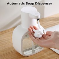 Nowy, automatyczny dozownik mydła do montażu na ścianie, inteligentna maszyna do mycia rąk z funkcją produkcji piany, pojemność 500 ml, możliwość ponownego napełnienia, czujnik indukcyjny, idealny do