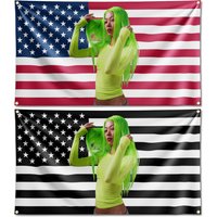 Molly Santana American Flag Hip-Hop Music Rapper Tapestry Custom Flags for Bedrooms Outdoor Decors Garage Decoration Advertising