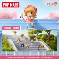 POPMART Magic Card Girl Sakura Transparent Card Series figurine Blind Box Toys Girls' Gift Ornaments Interesting action figure