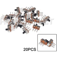20Pcs 3MM 4MM 5MM 6MM SS12D00 Interruptor On-Off Mini Slide Switch 3pin 1P2T 2 Position High Quality Toggle Switch Handle Length