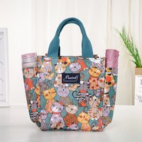 New Oxford fabric waterproof large-sized lunch box bag with cup holder and handbag for mothers