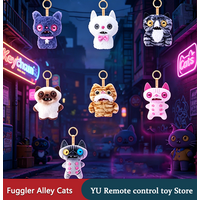 【In Stock】Authentic Fuggler Plush Toy Keychain Alley Cats Plush Doll Kawaii Sofa Ornament Christmas Birthday Gift For Children