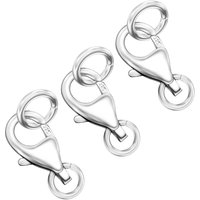 OHINGLT 925 Sterling Silver Lobster Claw Clasp with Closed Jump Rings,Necklace Clasps and Closures Suitable
