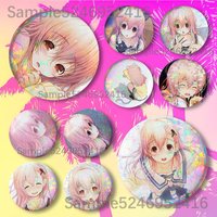 Aoi Mukou T-Totono Game Laser Badge Round Creative Pins Brooch Niche Design Brooch for Backpack Lapel Pins Accessories
