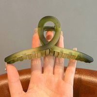 1Pc Green Transparent Large Size Hair Claws Fashion Women Ladies Apparel Accessories Headwears Ponytail Hairpins Hair Clips 13cm