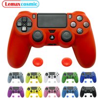 Silicone Soft Shell Gamepad Controller Housing Set Console Cover Case Thumb Stick Grip Joystick Caps For Sony Playstation 4 PS4