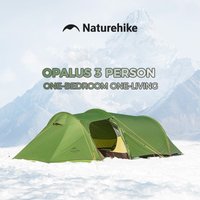Naturehike Opalus 3 Person Tunnel Tent Waterproof Large Space Cycling Backpacking Tent Portable 4 Season Beach Camping Tent