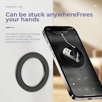 For Magsafe Strong Magnetic Ring Phone Holder Stands Adhesive Magnet Wall Cell Phone Mount Car Dashboard Mount for Phone 16 17